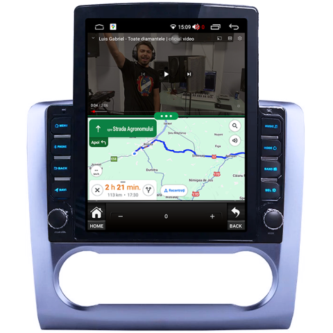Navigati dedicata Ford Focus 2004-2011 Clima Automata, Tesla Style, 8GB RAM 128GB ROM, Octacore, Android 13, Display QLED 10.25", DSP, Carplay&Android Auto, SIM 4G, Ventilator Activ [1]