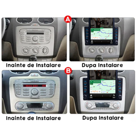 Navigati dedicata Ford Focus 2004-2011 Clima Manuala, Tesla Style, 8GB RAM 128GB ROM, Octacore, Android 13, Display QLED 10.25", DSP, Carplay&Android Auto, SIM 4G, Ventilator Activ [4]