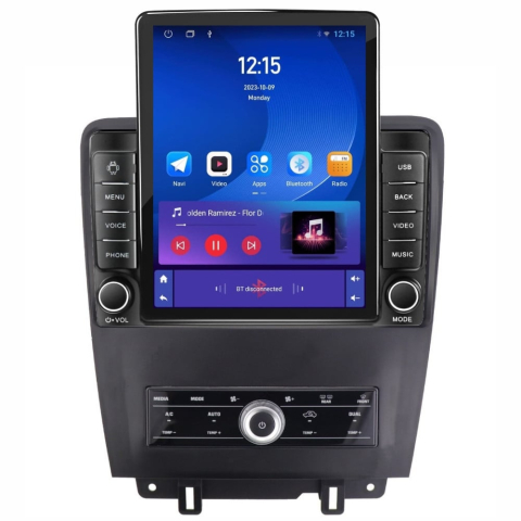 Navigatii Dedicate - Navigati dedicata Ford Mustang 2009-2014, Tesla Style, 8GB RAM 128GB ROM, Octacore, Android 13, Display QLED 10.25", DSP, Carplay&Android Auto, SIM 4G, Ventilator Activ