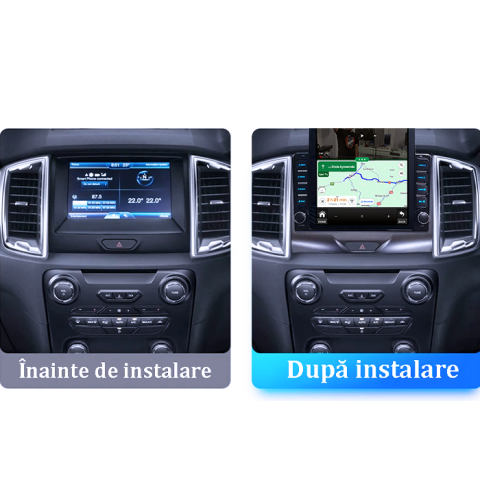 Navigati dedicata Ford Ranger 2015-2020, Tesla Style, 8GB RAM 128GB ROM, Octacore, Android 13, Display QLED 10.25", DSP, Carplay&Android Auto, SIM 4G, Ventilator Activ [4]