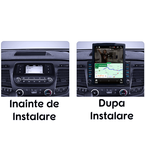 Navigati dedicata Ford Transit 2000-2014, Tesla Style, 8GB RAM 128GB ROM, Octacore, Android 13, Display QLED 10.25", DSP, Carplay&Android Auto, SIM 4G, Ventilator Activ [4]