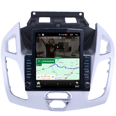 Transit Connect 2015 - Navigati dedicata Ford Transit Connect 2015, Tesla Style, 4GB RAM 64GB ROM, Quadcore, Android 13, Display QLED 10.25", DSP, Carplay&Android