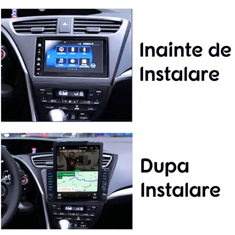 Navigati dedicata Honda Civic (2011-2015), Tesla Style, 8GB RAM 128GB ROM, Octacore, Android 13, Display QLED 10.25", DSP, Carplay&Android Auto, SIM 4G, Ventilator Activ [4]