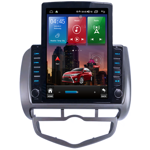 Navigatii Dedicate - Navigati dedicata Honda Jazz City 2002-2007, Tesla Style, 4GB RAM 64GB ROM, Quadcore, Android 13, Display QLED 10.25", DSP, Carplay&Android