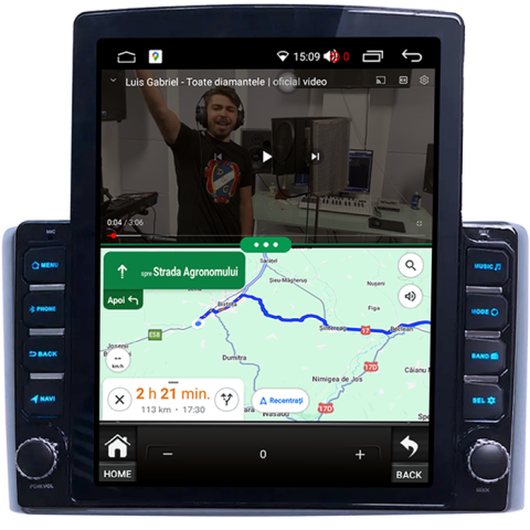 Iveco - Navigati dedicata Iveco Daily 2018, Tesla Style, 4GB RAM 64GB ROM, Quadcore, Android 13, Display QLED 10.25", DSP, Carplay&Android
