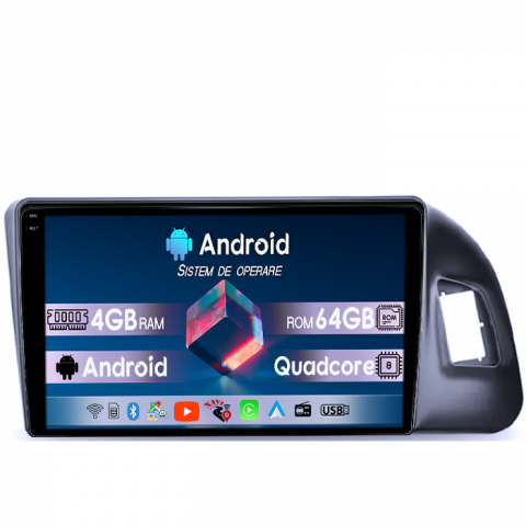 Audi - Navigati dedicata Q5 2010-2018, Chorus Ecran Rosu, 4GB RAM 64GB ROM, Quadcore, Android 14, Display QLED 1K, 9", DSP, Carplay&Android Auto, Suport camere AHD