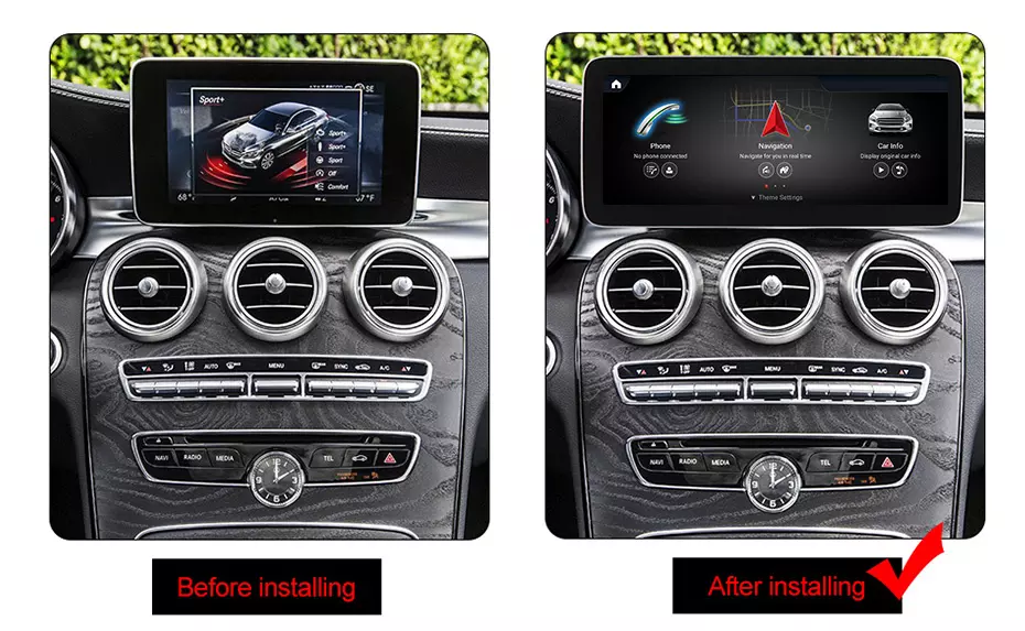 Navigatie dedicata Mercedes Benz C Class W205 ,GLC 2014-2018 NTG 5.0, Display 12.5 Inch 1280*720, Android 12, 8GB RAM 256GB ROM, Octacore 2.0ghz, WI-FI, Bluetooth [2]