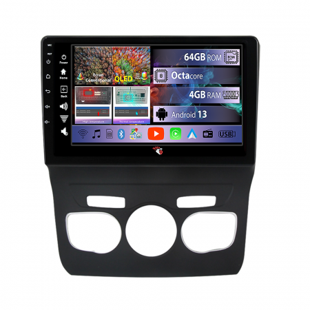 Citroen - Navigatie dedicata Citroen C4 2013-2016, 4GB RAM 64GB ROM, Octacore, Android 13, Display QLED 9", DSP, Carplay, Android Auto, Internet, Youtube, Waze, WIFI, Bluetooth