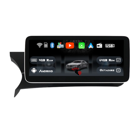 C-Class W204 2011-2014 - Navigatie Dedicat Mercedes-Benz W204 2012-2015, NTG 4.5, 10.25', 4GB Ram, 64GB Rom, Android, Magazin Play, CarPlay, AndroidAuto, Youtube, Waze