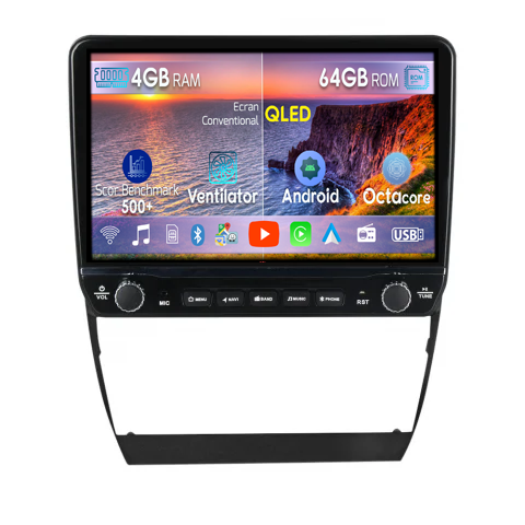 Audi A6 - Navigatie dedicata A6 S6 1999-2004 cu butoane rotative model 2024, 4 GB RAM 64 ROM, Quadcore, Android 13, Display QLED, 9", DSP, Carplay, Android Auto, Internet, Youtube , Waze , WI-FI