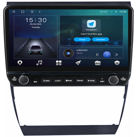 Navigatie dedicata A6 S6 1999-2004 Tesla cu butoane rotative model 2024, 4GB RAM 64GB ROM, Procesor Quadcore, Android 14, Display QLED 10", DSP, Carplay&Android Auto [5]