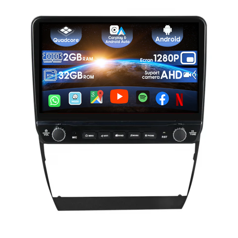 Audi - Navigatie dedicata A6 S6 1999-2004 cu butoane rotative model 2024, 9 Inch, 2GB RAM 32GB ROM, Quadcore, Android 13, WiFi, Bluetooth, Magazin Play