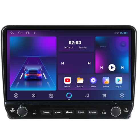 Navigatie dedicata Audi A3 Tesla cu butoane rotative model 2024, 4GB RAM 64GB ROM, Procesor Quadcore, Android 14, Display QLED 10", DSP, Carplay&Android Auto [4]