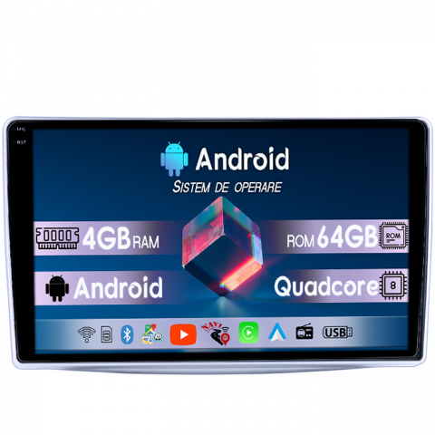 Alfa Romeo - Navigatie dedicata Alfa Romeo Mito 2008-2018, 4GB RAM 64GB ROM, Quadcore, Android 14, Display QLED 1K, 9", DSP, Carplay&Android Auto Suport camere AHD