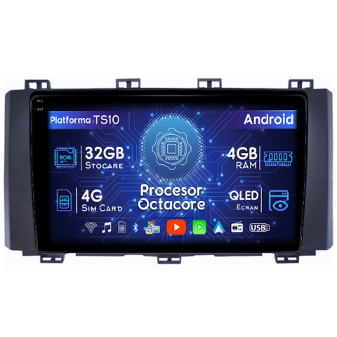 Seat - Navigatie dedicata Ateca 2016-2022, 4GB RAM 32GB ROM, Octacore, Android 14, Display QLED 1K 9", DSP, Carplay&Android Auto, SIM 4G, Bluetooth, Ventilator Activ