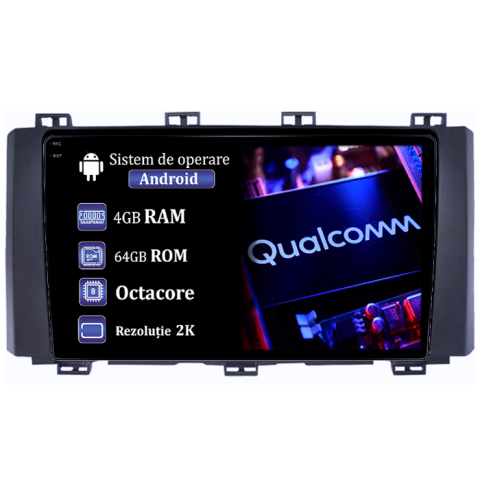 Ateca 2016-2022 - Navigatie dedicata Ateca 2016-2022, 4GB RAM 64GB ROM, Procesor Qualcomm Octacore, Android 14, Rezolutie 2K, Display QLED 9", DSP, Carplay&Android Auto, SIM 4G