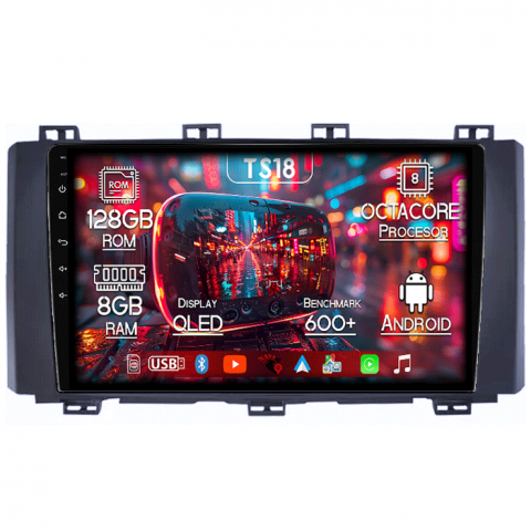 Seat - Navigatie dedicata Ateca 2016-2022, 8GB RAM 128GB ROM, Octacore, Platforma TS18, Android 14, Display QLED 9”, Suporta camera 360º, DSP, Carplay&Android Auto, SIM 4G, Ventilator Activ