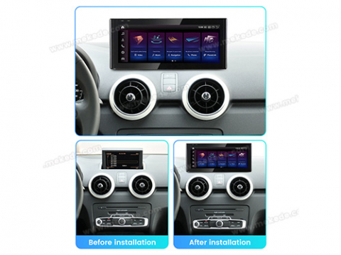 Navigatie dedicata Audi A1 RMC 2013, Android 13, Wireless Carplay si Android auto 6GB RAM 128GB ROM, Display IPS, 10.25 inch, Microfon Extern [2]