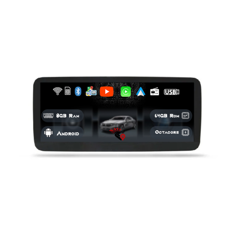 C-Class W205 - Navigatie dedicata Mercedes A, B, CLA, E-Class, NTG 5.0, Display Integrat, QLED, 1280*720, 10.25", 8 GB RAM, 64 GB ROM, Octacore, Android