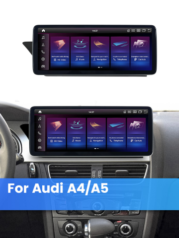 Navigatie dedicata Audi A4 A5 FARA MMI 3, 8GB RAM 256GB ROM, Procesor Qualcomm Octacore, Android 14, Rezolutie 2K, Display QLED 9", DSP, Carplay&Android Auto, SIM 4G [2]
