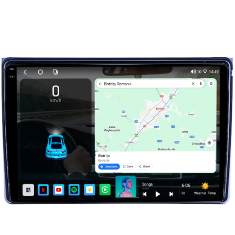 Navigatie dedicata Audi A4, B6, B7, Seat Exeo 2001-2008, 4GB RAM 64GB ROM, Procesor Qualcomm Octacore, Android 14, Rezolutie 2K, Display QLED 9", DSP, Carplay&Android Auto, SIM 4G [1]