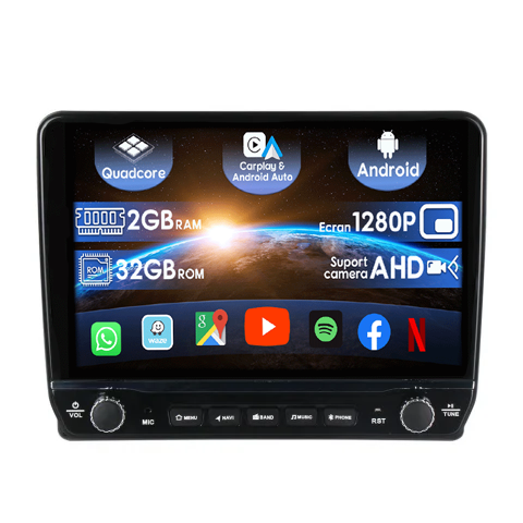 Audi - Navigatie dedicata Audi A4 cu butoane rotative model 2024, 9 Inch, 2GB RAM 32GB ROM, Quadcore, Android 13, WiFi, Bluetooth, Magazin Play