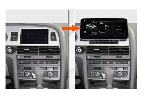 Navigatie dedicata Audi A6 2005-2009, 8GB RAM 128GB ROM, Octacore qualcomm ,Android 13, QLED, 10.25", Suporta camera 360º, DSP, Carplay, Android Auto,modul fibra [1]