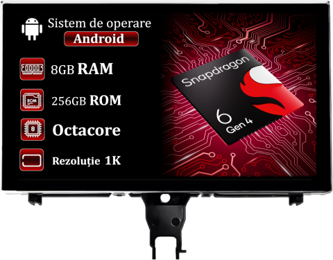 Navigatii Dedicate - Navigatie dedicata Audi A6 C7 2011 - 2016 RMC, 8GB RAM 256GB ROM, Procesor Octacore, Android 14, Rezolutie HD, Display QLED 9", DSP, Carplay&Android Auto