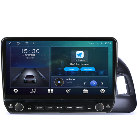 Navigatie dedicata Audi Q5 2008-2015, Tesla cu butoane rotative model 2024, 4GB RAM 64GB ROM, Procesor Quadcore, Android 14, Display QLED 10", DSP, Carplay&Android Auto [5]