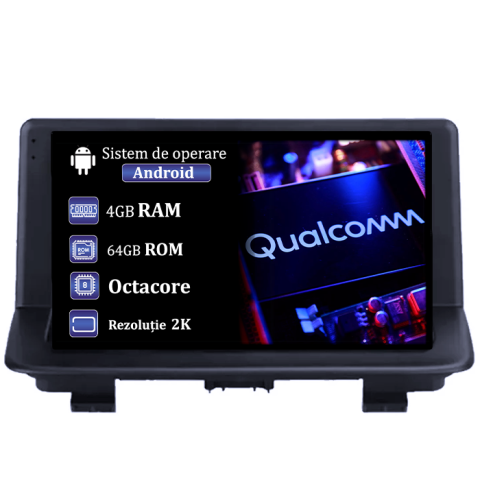 Audi Q3 - Navigatie dedicata Audi Q3 2011-2018, 4GB RAM 64GB ROM, Procesor Qualcomm Octacore, Android 14, Rezolutie 2K, Display QLED 9", DSP, Carplay&Android Auto, SIM 4G