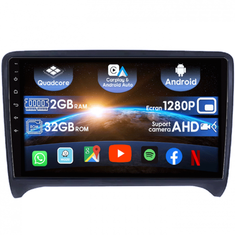 Audi - (Resigilata) Navigatie dedicata Audi TT 2006-2015, Android 13, Wireless Carplay si Android auto 2 GB RAM 32 ROM, Display IPS, Full HD, 9inch, Microfon Extern