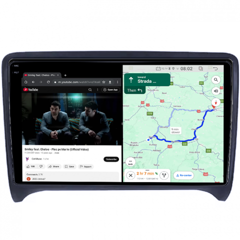 Navigatie dedicata Audi TT 2006-2015, Android 14, Wireless Carplay si Android auto 4GB RAM 64GB ROM, Display QLED 1K, QLED 1K, 9inch, Microfon Extern [4]