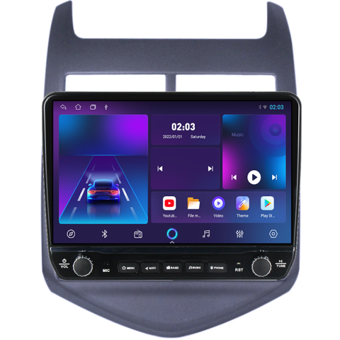 Navigatie dedicata Aveo 2011-2015 Tesla cu butoane rotative model 2024, 4GB RAM 64GB ROM, Procesor Quadcore, Android 14, Display QLED 10", DSP, Carplay&Android Autoze , WI-FI [7]