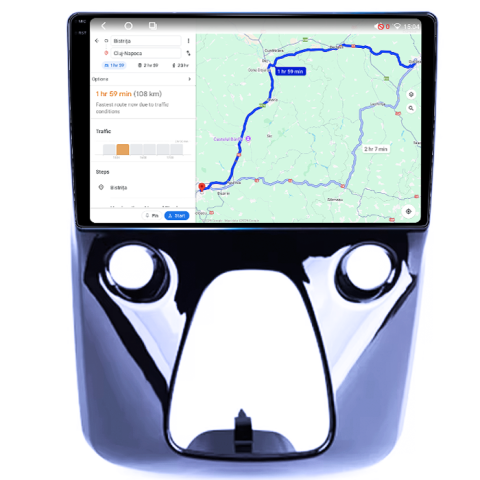 Navigatie dedicata Aygo 2012-2020, 8GB RAM 128GB ROM, Octacore, Platforma TS18, Android 14, Display QLED 10", Suporta camera 360", DSP, Carplay&Android Auto, SIM 4G, Ventilator Activ [3]