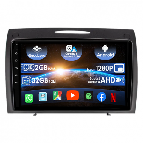 Mercedes-Benz - (Resigilata) Navigatie dedicata BENZ SLK 2006-2010, 2GB RAM 32GB ROM, Quad Core, Display 9" IPS Full HD, Carplay, Android 13, Bluetooth, Magazin Play, Suport camere AHD