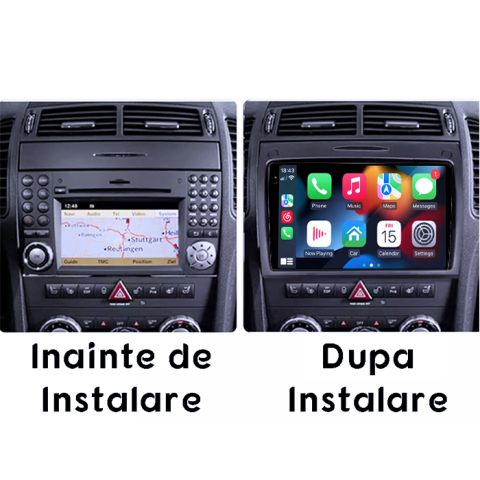 Navigatie dedicata BENZ SLK 2006-2010, 8GB RAM 128GB ROM, Octacore, Platforma TS18, Android 14, Display QLED 9", Suporta camera 360", DSP, Carplay&Android Auto, SIM 4G, Ventilator Activ [5]