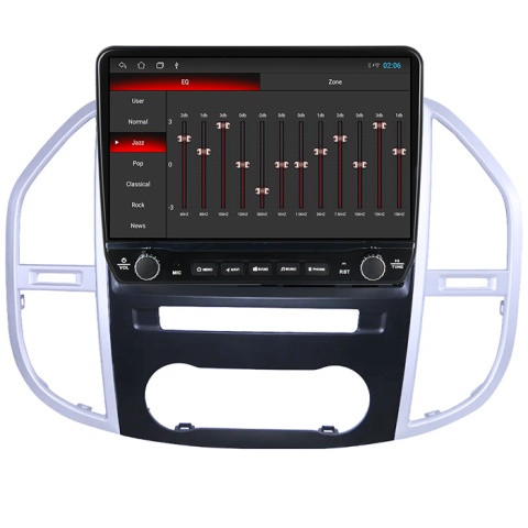 Navigatie dedicata Benz Vito 3 2014-2020 Tesla cu butoane rotative model 2024, 4GB RAM 64GB ROM, Procesor Quadcore, Android 14, Display QLED 10", DSP, Carplay&Android Auto [2]