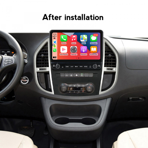 Navigatie dedicata Benz Vito 3 2014-2020 cu butoane rotative model 2024, 4 GB RAM 64 ROM, Quadcore, Android 13, Display QLED, 10", DSP, Carplay, Android Auto, Internet, Youtube , Waze , WI-FI [2]