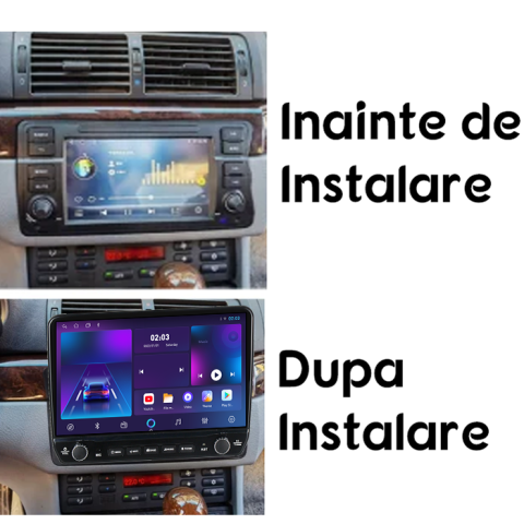 Navigatie dedicata BMW E46 Tesla cu butoane rotative model 2024, 4GB RAM 64GB ROM, Procesor Quadcore, Android 14, Display QLED 10", DSP, Carplay&Android AutoTesla cu butoane rotative model 2024, 4GB R [6]