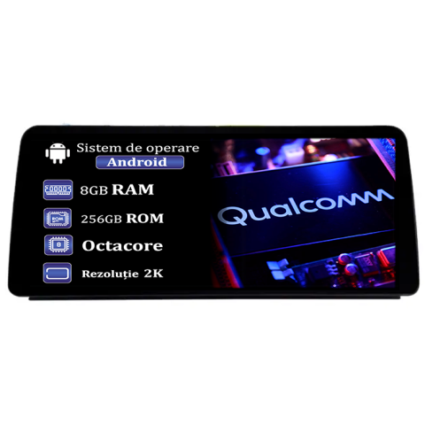 Seria 5 E60 - Navigatie dedicata BMW E60/90 CCC, 8GB RAM  64 ROM Procesor Qualcomm Octacore, Android 14, Rezolutie 2K, Display QLED 12.3", DSP, Carplay&Android Auto, SIM 4G