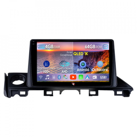 Mazda 6 2017-2019 - Navigatie dedicata Mazda 6 2017-2019, 4GB RAM 64GB ROM, Octacore, Android 14, Display QLED  9", DSP, Carplay, Android Auto, Internet, Youtube, Waze, WIFI, Bluetooth