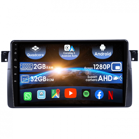 BMW - (Resigilata) Navigatie dedicata BMW SERIA 3 E46 ( 1999 - 2006 ), 2 GB RAM 32 GB ROM, Android 13, Display 9 inch, Full HD, Internet ,Aplicatii , Waze , Wi Fi , Usb , Bluetooth , Mirrorlink
