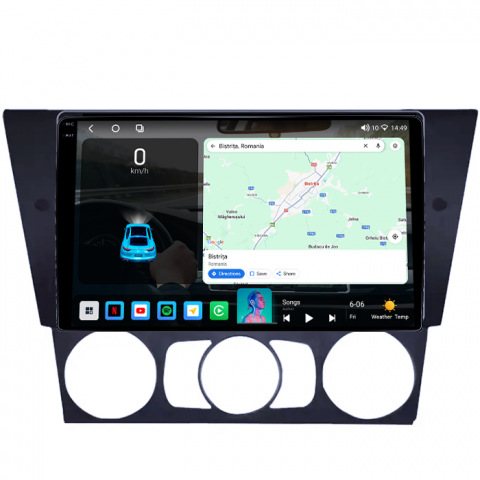 Navigatie dedicata BMW Seria 3 E90 E91 2005–2012, 4GB RAM 64GB ROM, Octacore, Android 14, Display QLED 1K 9", Carplay&Android Auto, SIM 4G, Ventilator Activ [1]