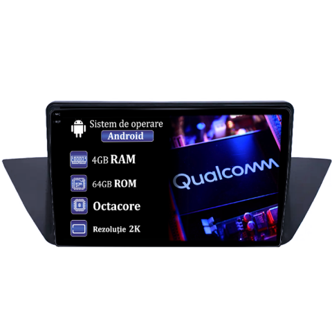 Navigatii Dedicate - Navigatie dedicata BMW X1 E84 2009-2015, 4GB RAM 64GB ROM, Procesor Qualcomm Octacore, Android 14, Rezolutie 2K, Display QLED 10", DSP, Carplay&Android Auto, SIM 4G