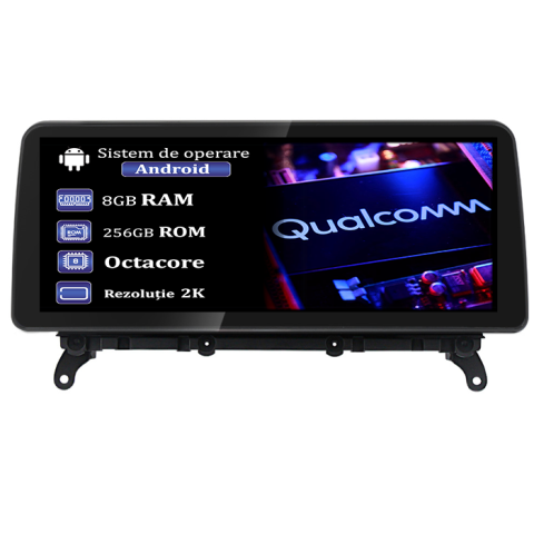 BMW - Navigatie dedicata BMW X1/X2/X3/X5/X6&Seria 1/3/4/5/6 2010-2013, 8GB RAM 256GB ROM, Procesor Qualcomm Octacore, Android 14, Rezolutie 2K, Display QLED 12.3", DSP, Carplay&Android Auto, SIM 4G