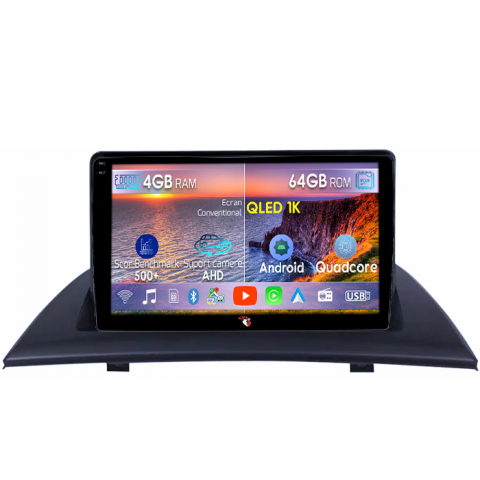 BMW - Navigatie dedicata BMW X3 E83 2004-2012, 4GB RAM 64GB ROM, Octacore, Android 14, Display QLED 1K 9", Carplay&Android Auto, SIM 4G, Ventilator Activ
