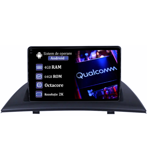 BMW - Navigatie dedicata BMW X3 E83 2004-2012, 4GB RAM 64GB ROM, Procesor Qualcomm Octacore, Android 14, Rezolutie 2K, Display QLED 9", DSP, Carplay&Android Auto, SIM 4G