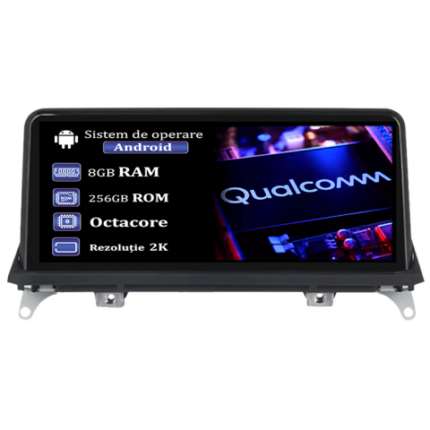BMW - Navigatie dedicata BMW X5 X6 E70, 8GB RAM 256GB ROM, Procesor Qualcomm Octacore, Android 14, Rezolutie 2K, Display QLED 10.25", DSP, Carplay&Android Auto, SIM 4G