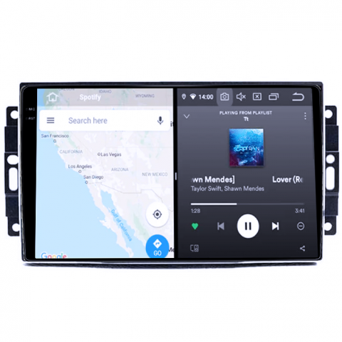 Dodge Avenger/Challenger 3/Charger/Dakota/Duragno/Nitro - Navigatie dedicata Buick Avenger/Challenger 3/Charger/Dakota/Duragno/Nitro, 8GB RAM 128GB ROM, Octacore, Platforma 7862, Android 14, Display QLED 9" 2K, Suporta camer