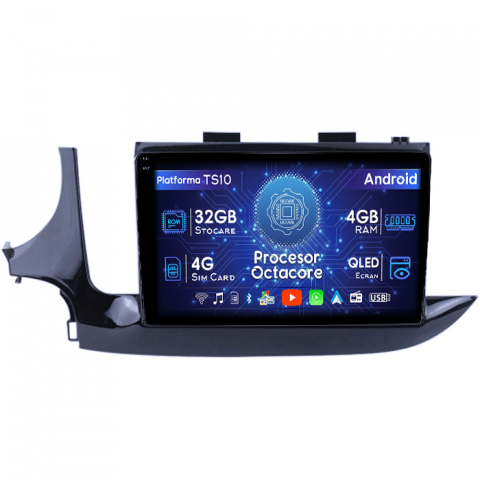 Navigatii Encore 2016-2018 - Navigatie dedicata Buick Encore 2016-2018, 4GB RAM 32GB ROM, Octacore, Android 14, Display QLED  9", DSP, Carplay&Android Auto, SIM 4G, Bluetooth, Ventilator Activ